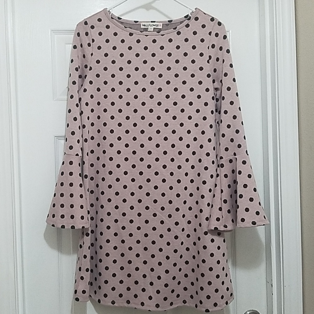 Long flare sleeve dress